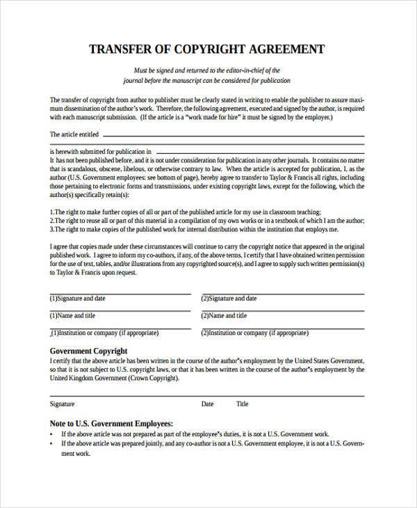 12 Transfer Agreement Templates Free Word PDF Format Download 