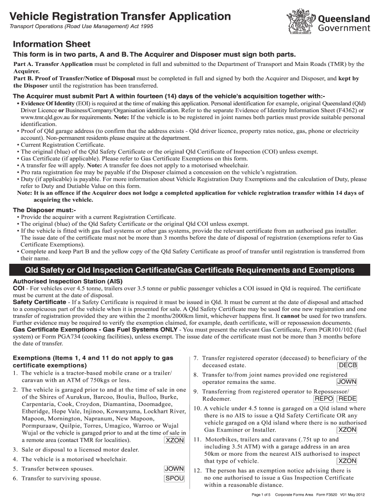 2012 AU Form F3520 Fill Online Printable Fillable Blank PDFfiller