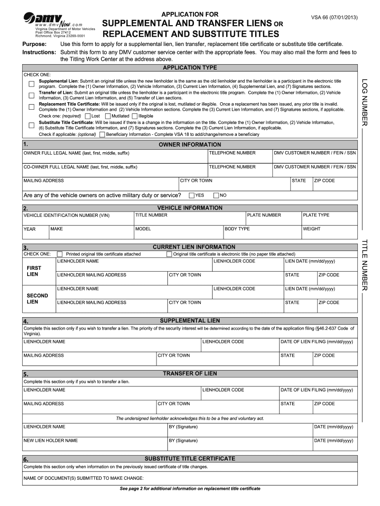 2013 2021 Form VA VSA 66 Fill Online Printable Fillable Blank 