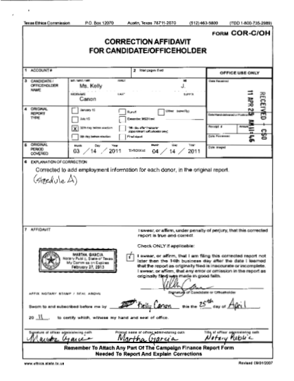 Affidavit Of Correction Form For Car Title Transfer In Florida