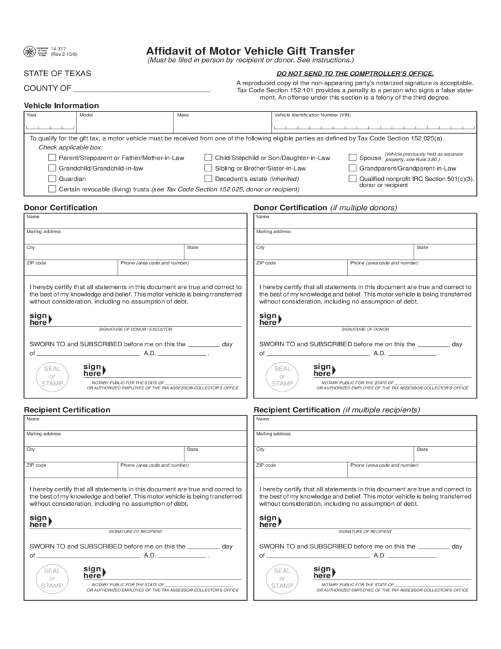 Texas Vehicle Title Transfer Form T 3263