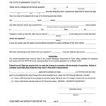 Affidavit Ownership Vehicle Fill Online Printable Fillable Blank