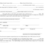 Arkansas Stock Transfer Certificate Form Download Printable PDF