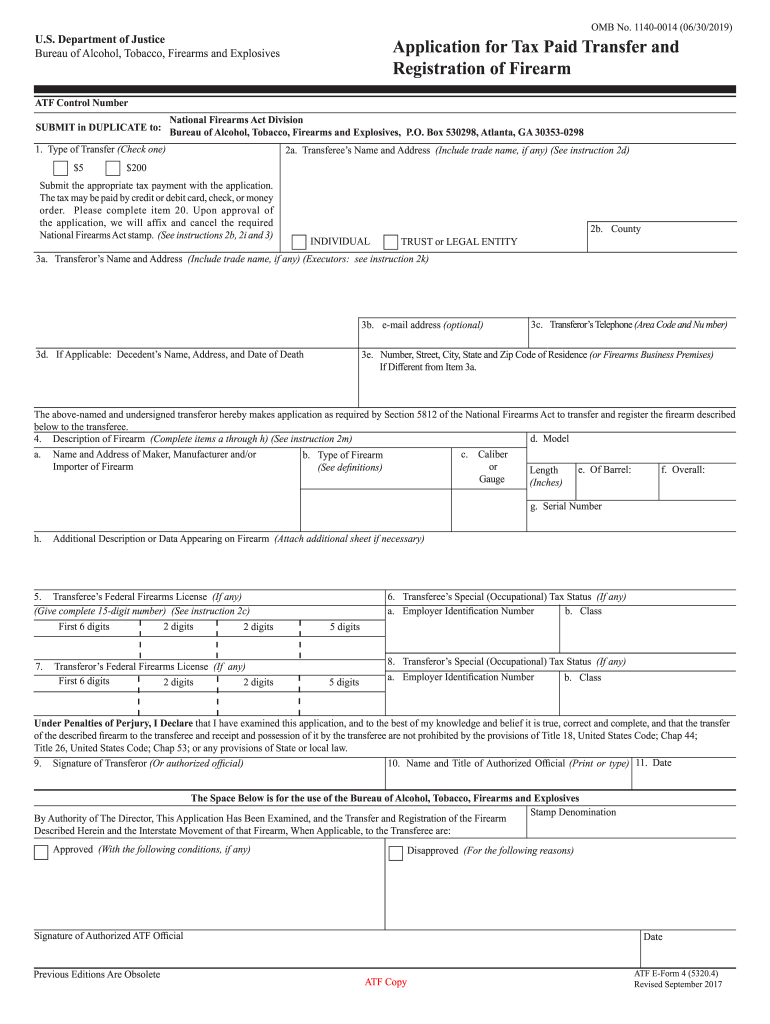 ATF 4 5320 4 2017 Fill And Sign Printable Template Online US