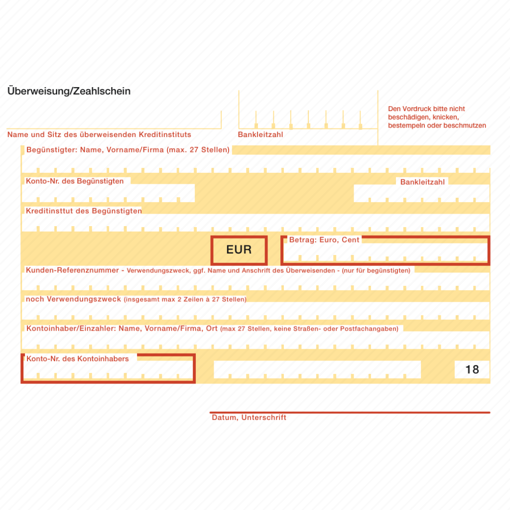 Bankueberweisung German Bank Transfer Form German Bank Wire Transfer 