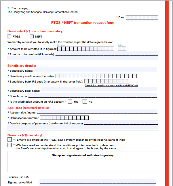 Canara Bank Rtgs Form