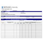 Credit Application Form Monash University Edit Fill Sign Online