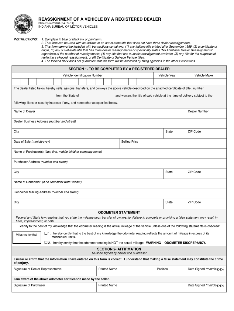 Dealer Reassignment Form Fill Out And Sign Printable PDF Template 