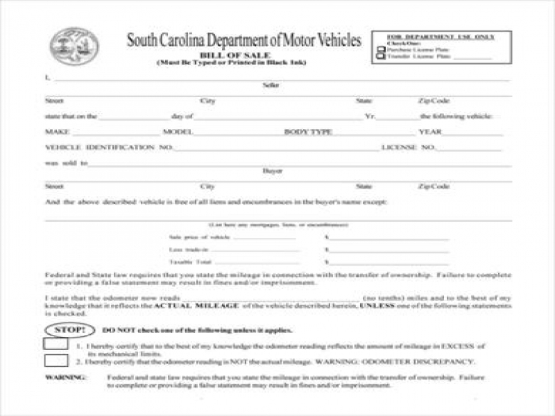 DMV Transfer Of Ownership Form 15 Sample Dmv Bill Of Sale Forms Sample 