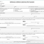 DMV Transfer Of Ownership Form Affidavit Of Motor Vehicle Gift Transfer