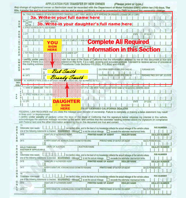 Dmv Transfer Of Ownership To Family Member FamilyScopes