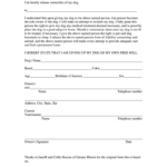 Dog Ownership Paperwork Fill Online Printable Fillable Blank