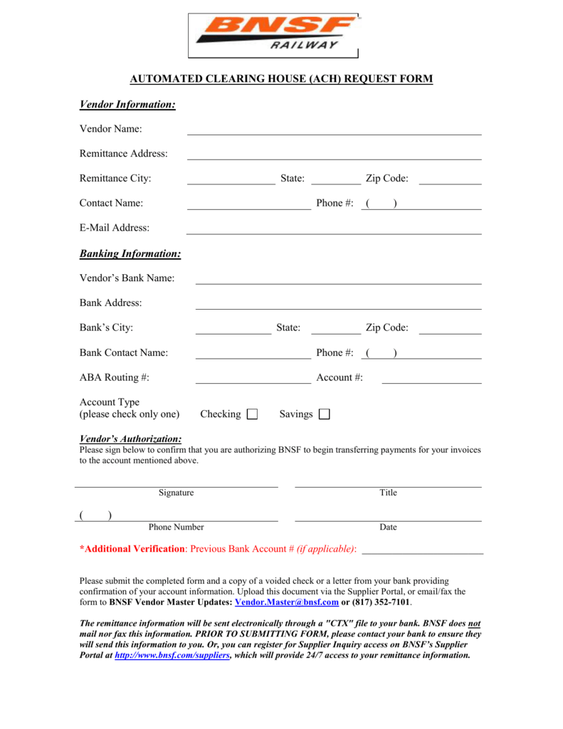 Electronic Funds Transfer eft Request Form