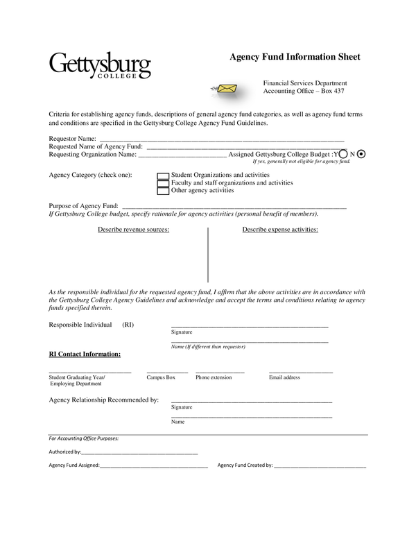 Fill Free Fillable Forms Gettysburg College