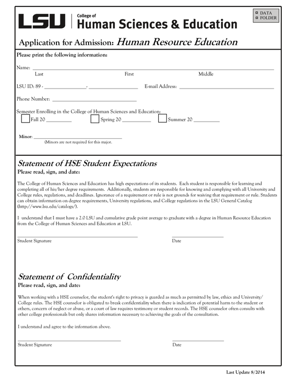 Fill Free Fillable Forms Louisiana State University