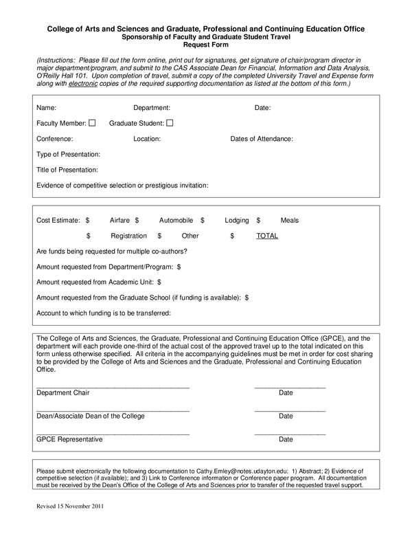 Fill Free Fillable Forms University Of Dayton