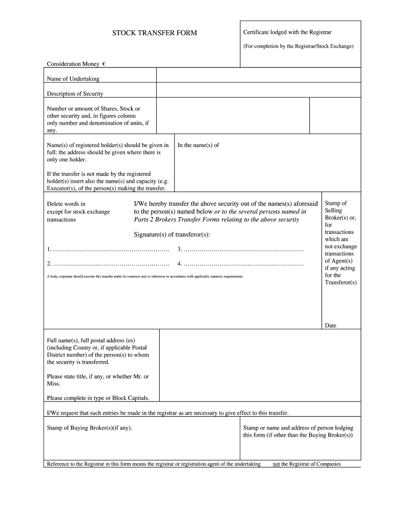 Fillable Stock Transfer Form Pdf Fill Out And Sign Printable PDF 