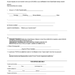 Fillable Western Union Quick Cash Transfer Agreement Form Printable Pdf