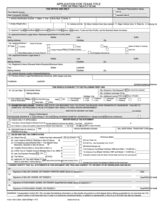 Form 130 u Download Linuxeagle