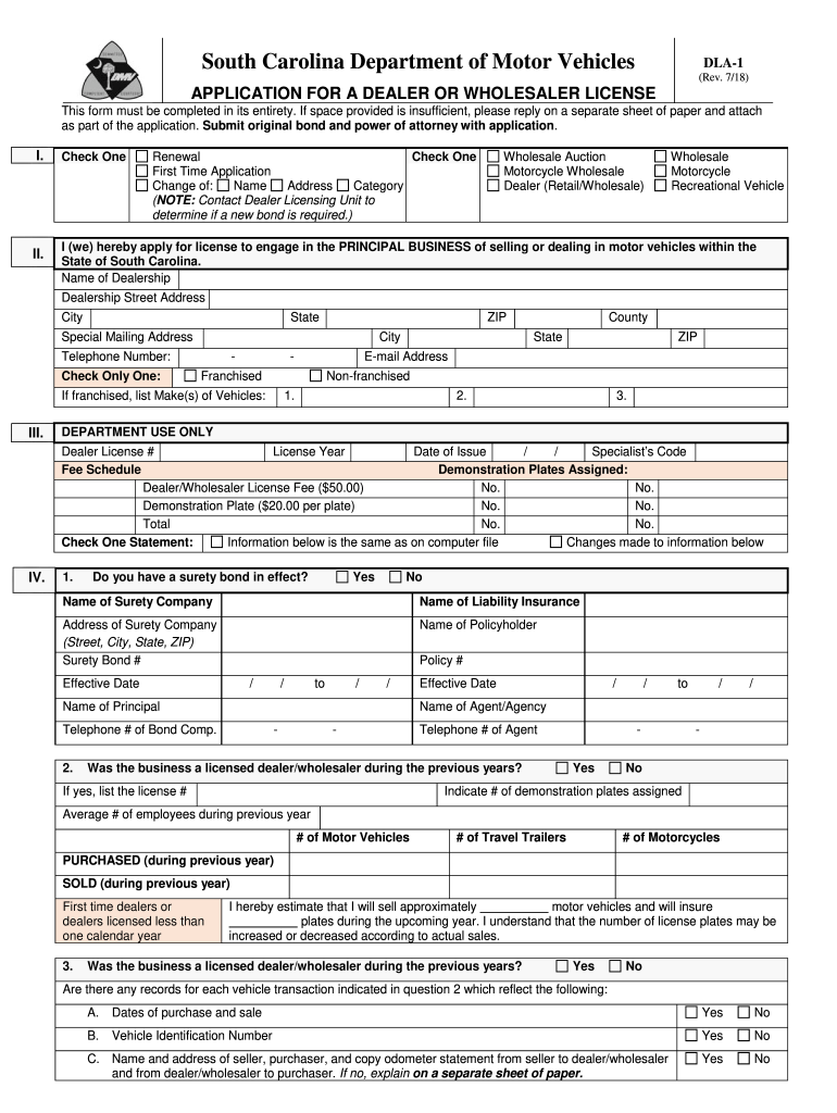 Form 400 Sc Dmv South Carolina Dmv Form 400