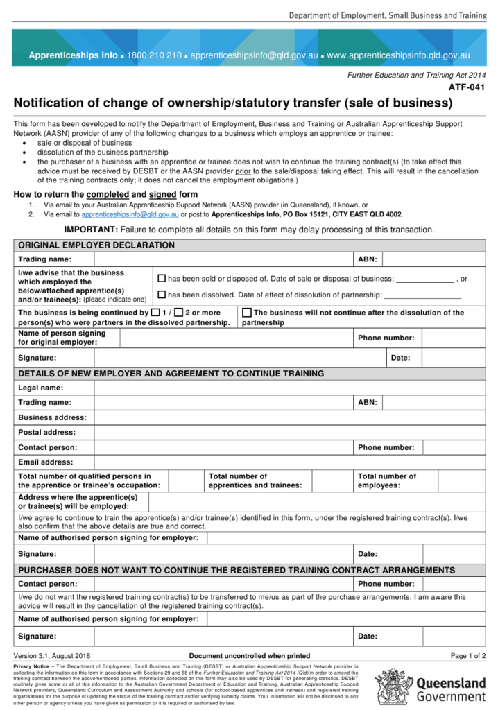 Form ATF 041 Download Fillable PDF Or Fill Online Notification Of