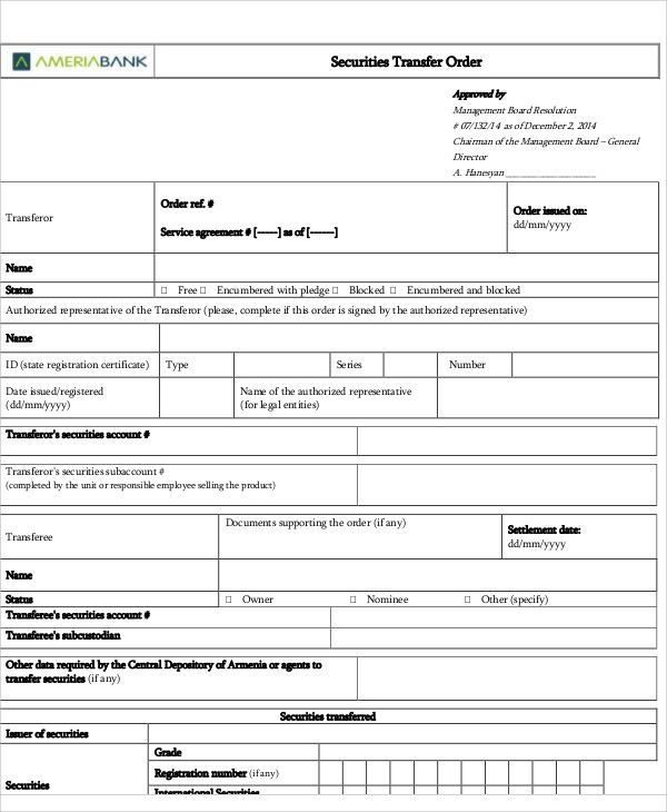 Format Of Transfer Order 15 Ways On How To Prepare For Format Of 