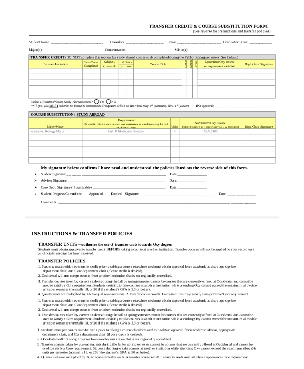 FREE 11 Substitution Forms In PDF MS Word