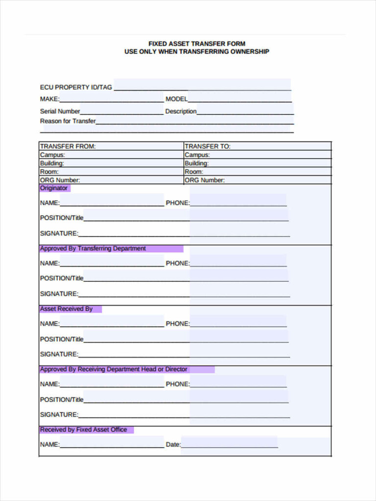 FREE 23 Transfer Forms In PDF Ms Word Excel