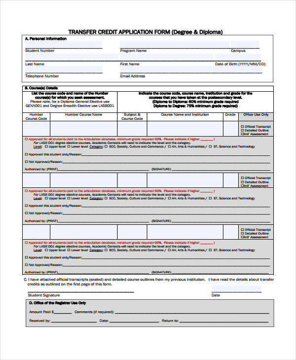 FREE 28 Sample Credit Application Forms In PDF MS Word Excel