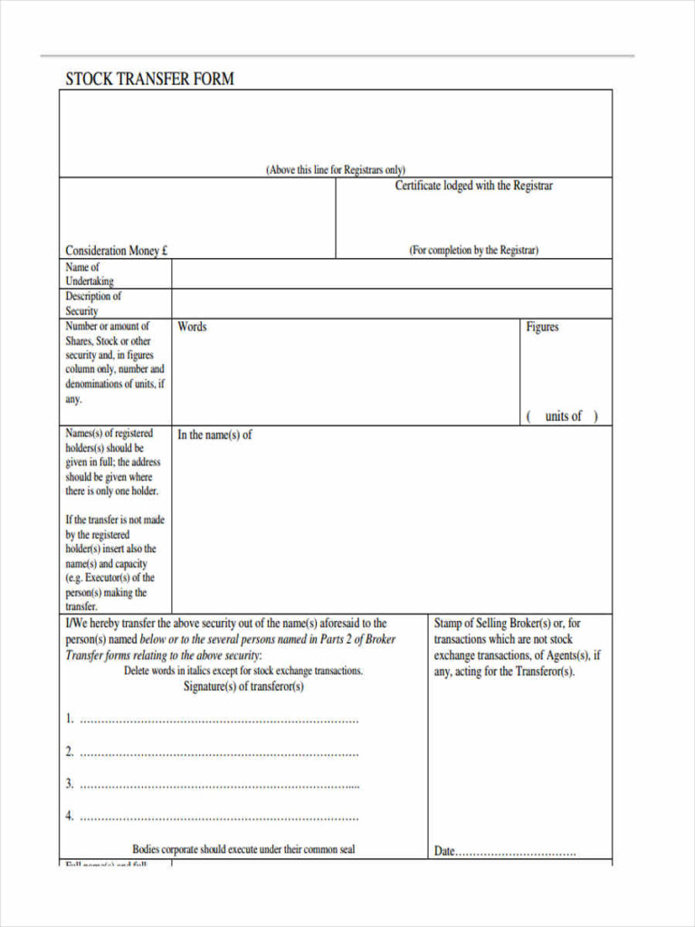 FREE 38 Transfer Forms In PDF Ms Word Excel