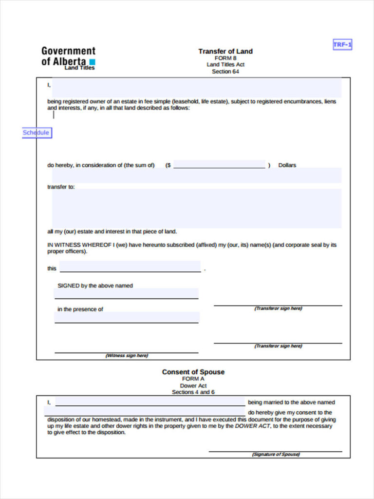 FREE 4 Title Transfer Forms In PDF