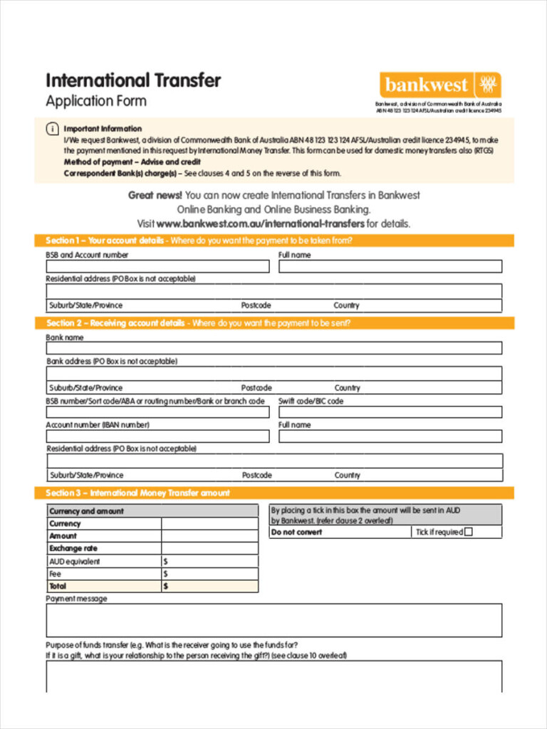 FREE 43 Sample Transfer Forms In PDF Ms Word Excel