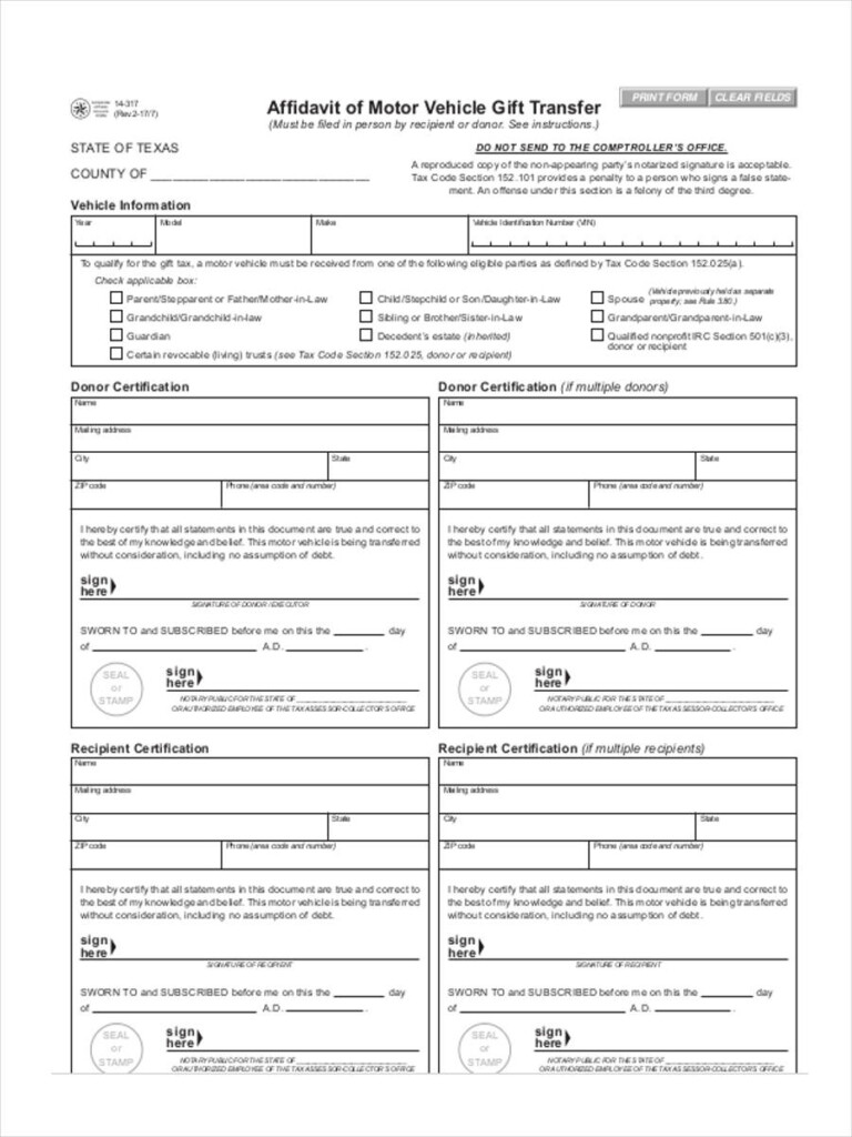 FREE 5 Motor Vehicle Transfer Forms In MS Word PDF