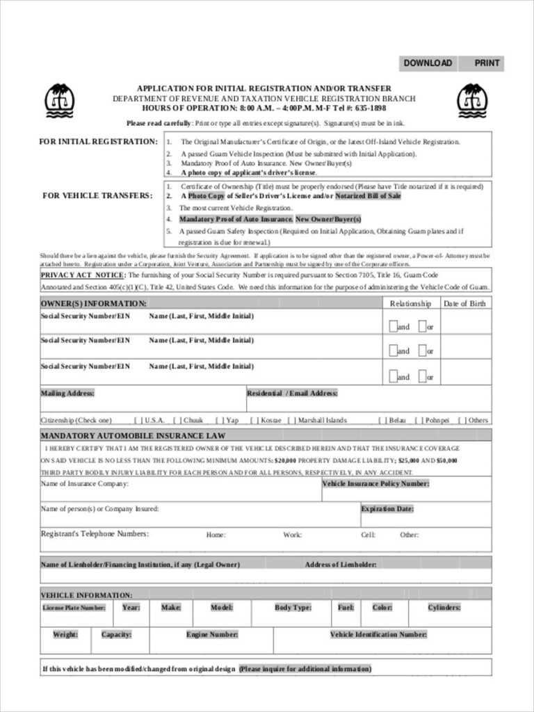 FREE 5 Vehicle Transfer Forms In PDF Excel