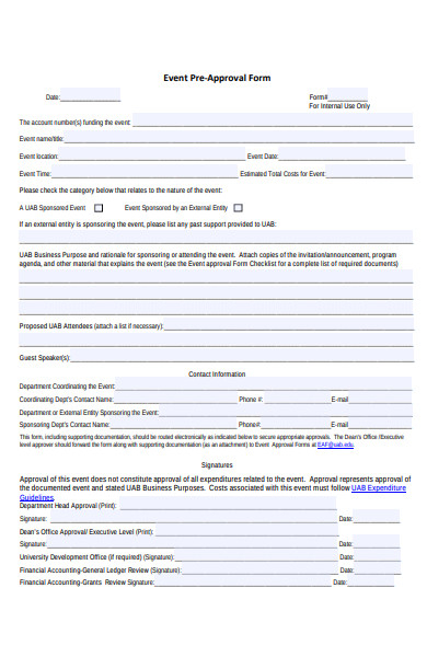 FREE 51 Approval Forms In PDF Ms Word Excel