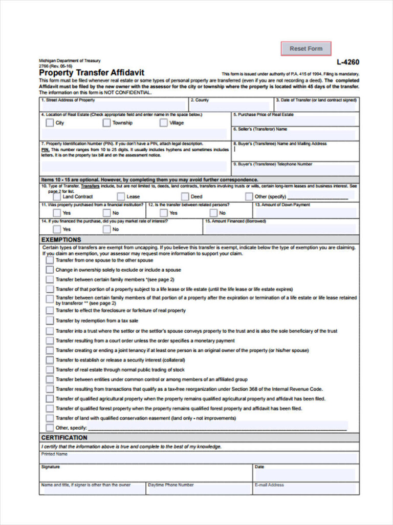 FREE 7 Deed Transfer Forms In PDF Ms Word