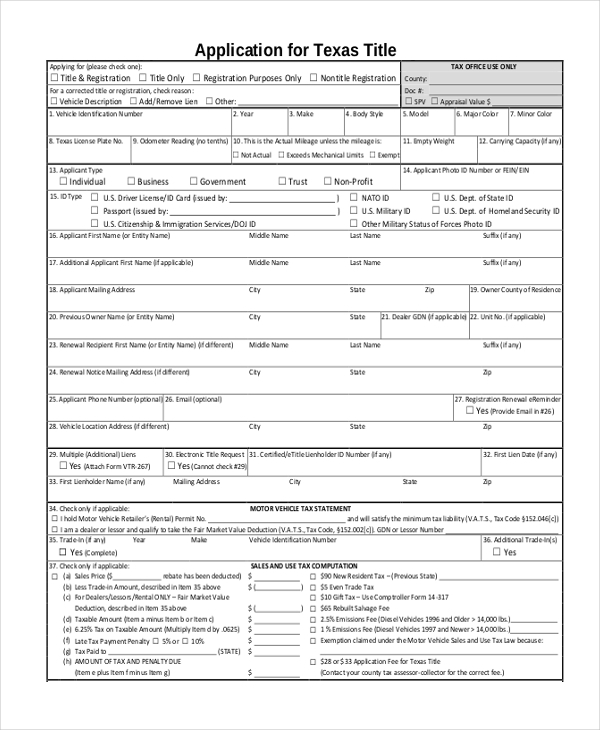 FREE 8 Sample Vehicle Transfer Forms In PDF Word