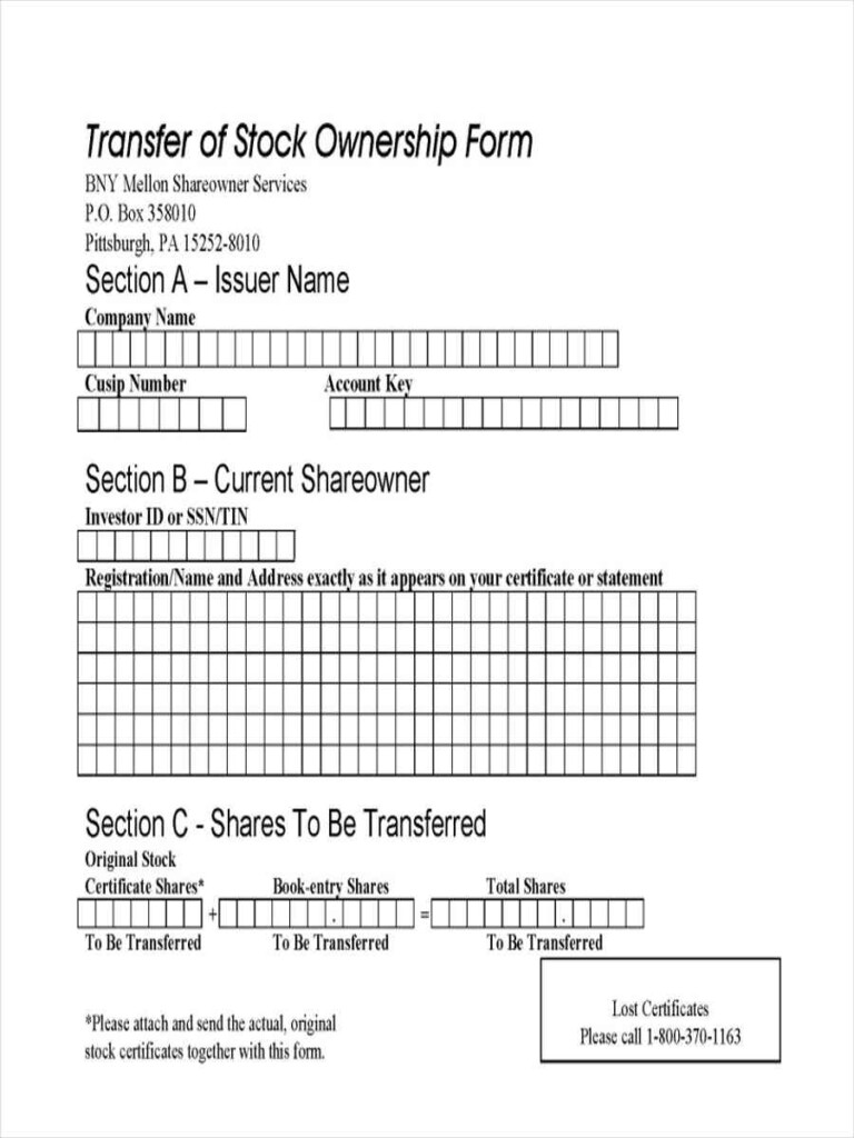 FREE 8 Stock Transfer Forms In PDF Ms Word