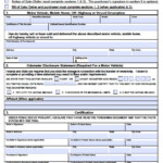 Free Florida DMV Vehicle Bill Of Sale Form PDF Word doc