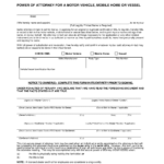 Free Florida Motor Vehicle Power Of Attorney Form HSMV 82053 PDF