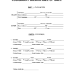 Free Louisiana Bill Of Sale Forms PDF Word