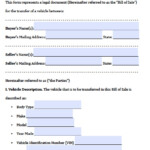 Free Texas Motor Vehicle Bill Of Sale Form PDF Word doc