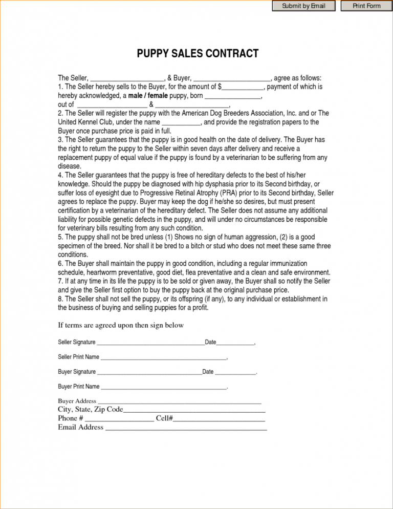 Free Transfer Of Dog Ownership Contract Template Word Example Theearthe