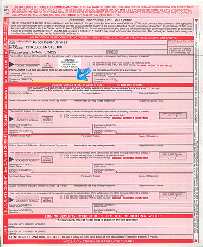 Ga Car Title Transfer Free Printable Documents