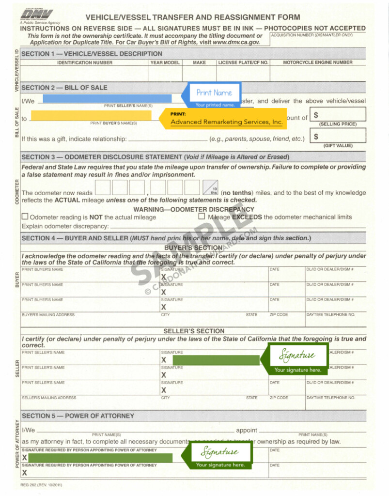 How To Transfer A Car Title To A Family Member In California Car Sale 