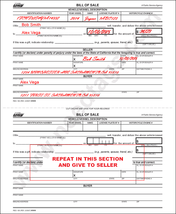 How To Transfer A Car Title To A Family Member In California Car Sale