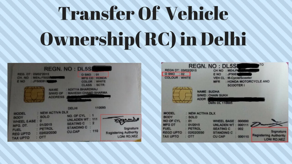 How To Transfer Vehicle Ownership In Delhi YouTube