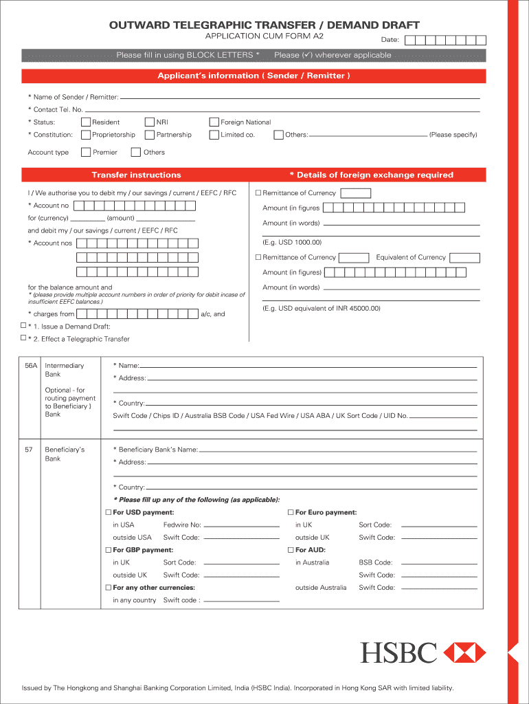 Hsbc Bank Transfer Slip 2020 Fill And Sign Printable Template Online 