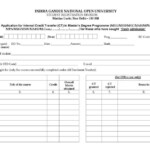 IGNOU Transfer Form 2021 2022 Student Forum