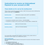 Instructions To Receive An International Payment To Your Account At ANZ